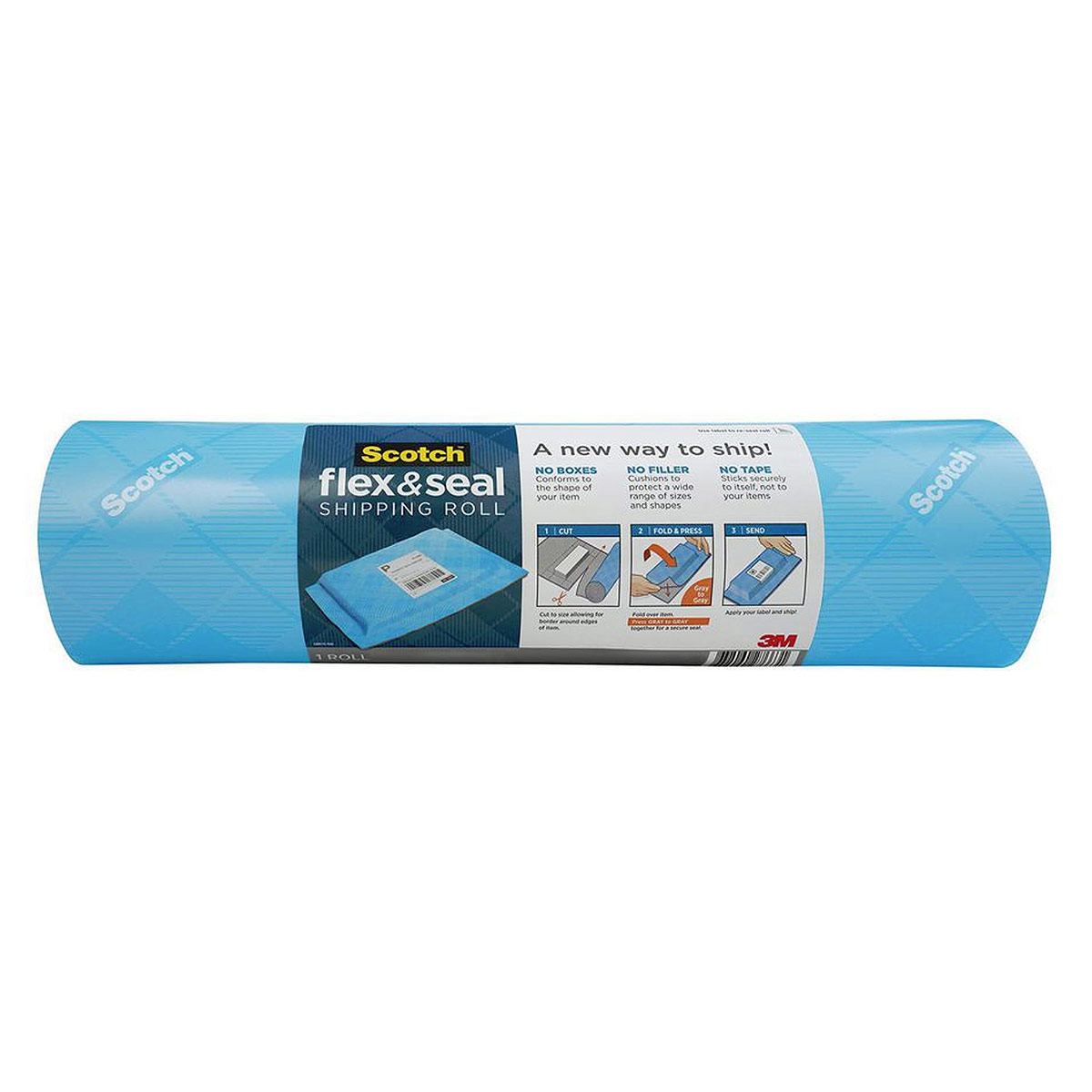 Rouleau d'expdition Flex Seal Scotch - 38 cm x 3 m - bleu