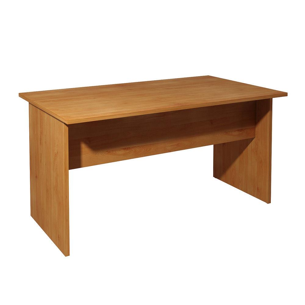 Bureau droit Pronto - L.140 x P.80 cm - plateau aulne - pieds pleins - aulne