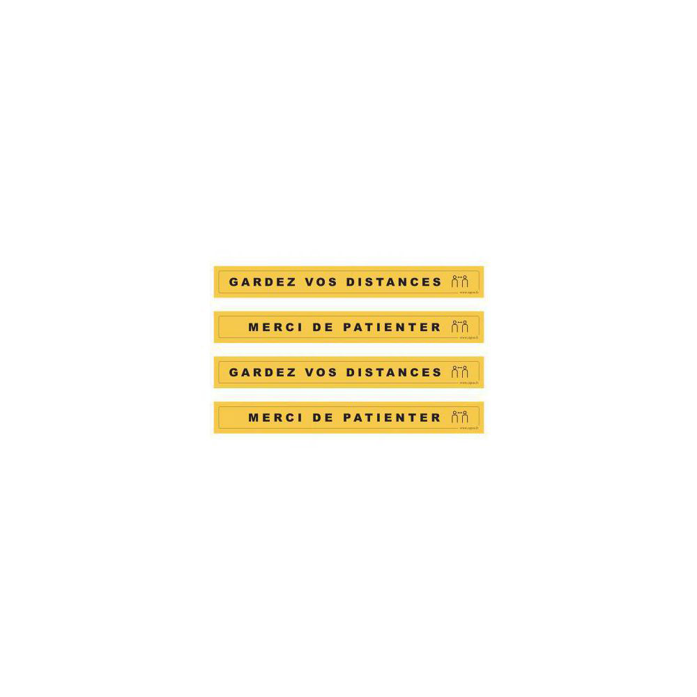 Stickers distances de scurit Cep - lot de 4