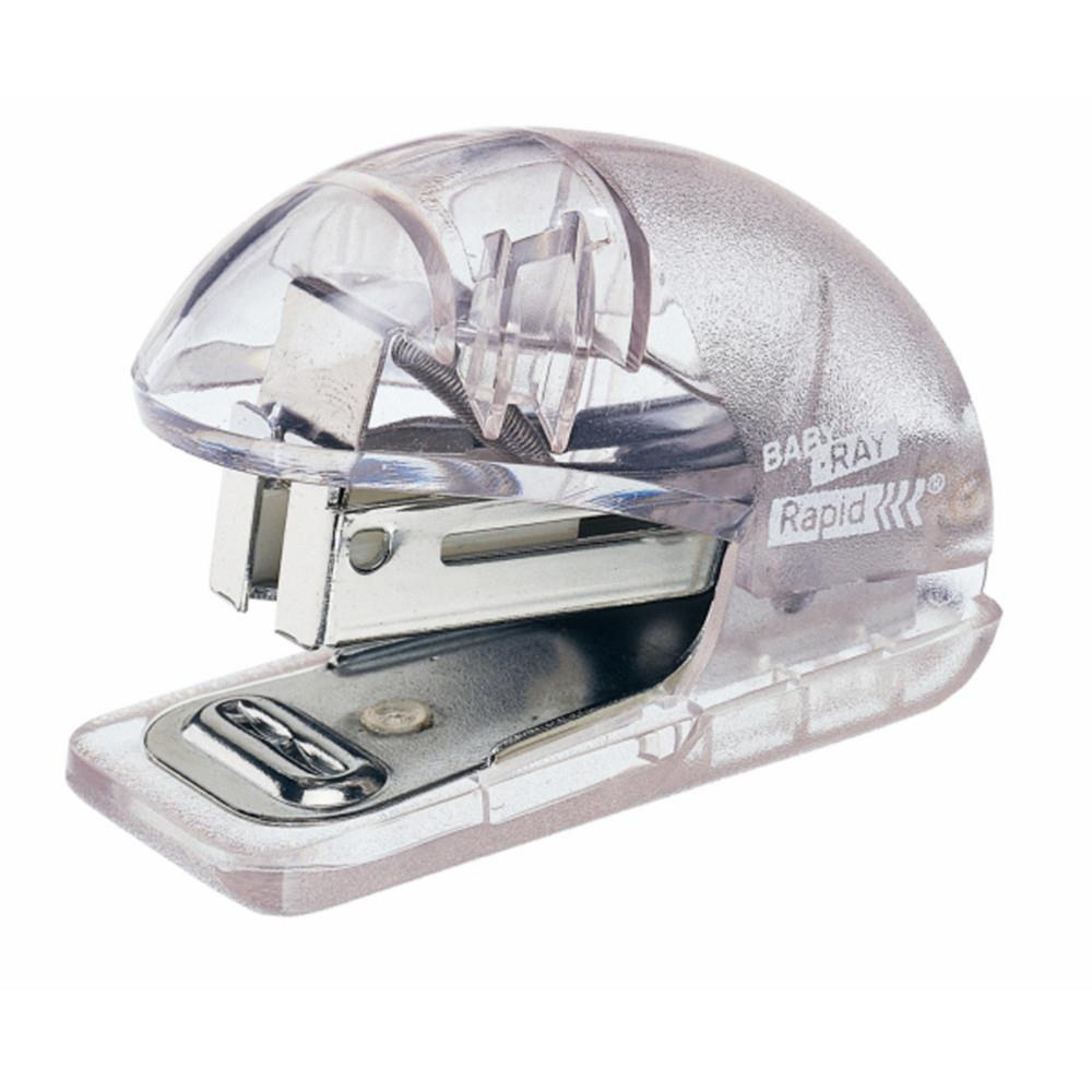 Mini agrafeuse Rapid 24/6 et 26/6 Fashion Baby-ray - 10 feuilles - Bleu clair transparent