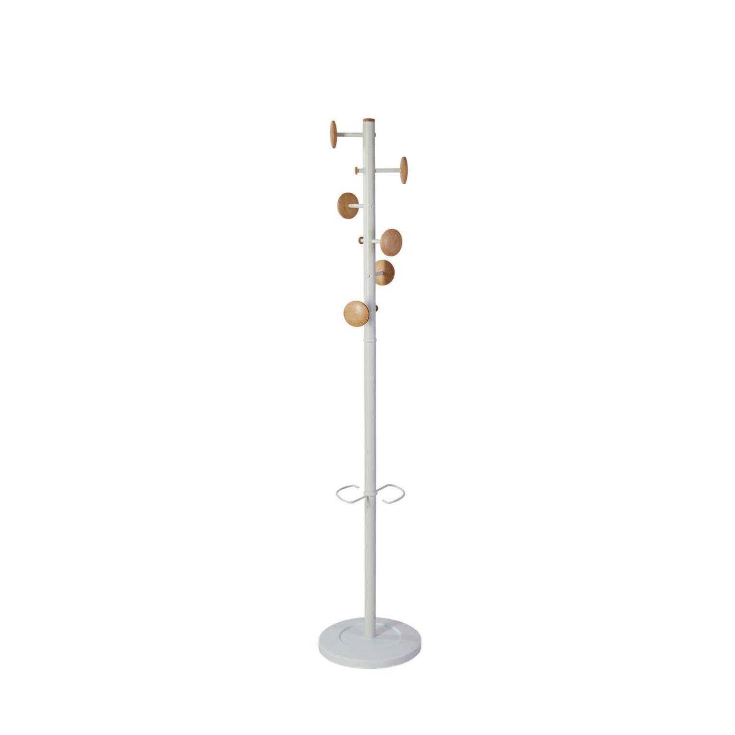 Porte-manteau Music - 6 patres - blanc bois/mtal