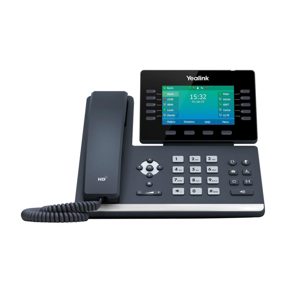 Tlphone IP - Yealink sip-t54w tlphone fixe noir 10 lignes lcd wifi