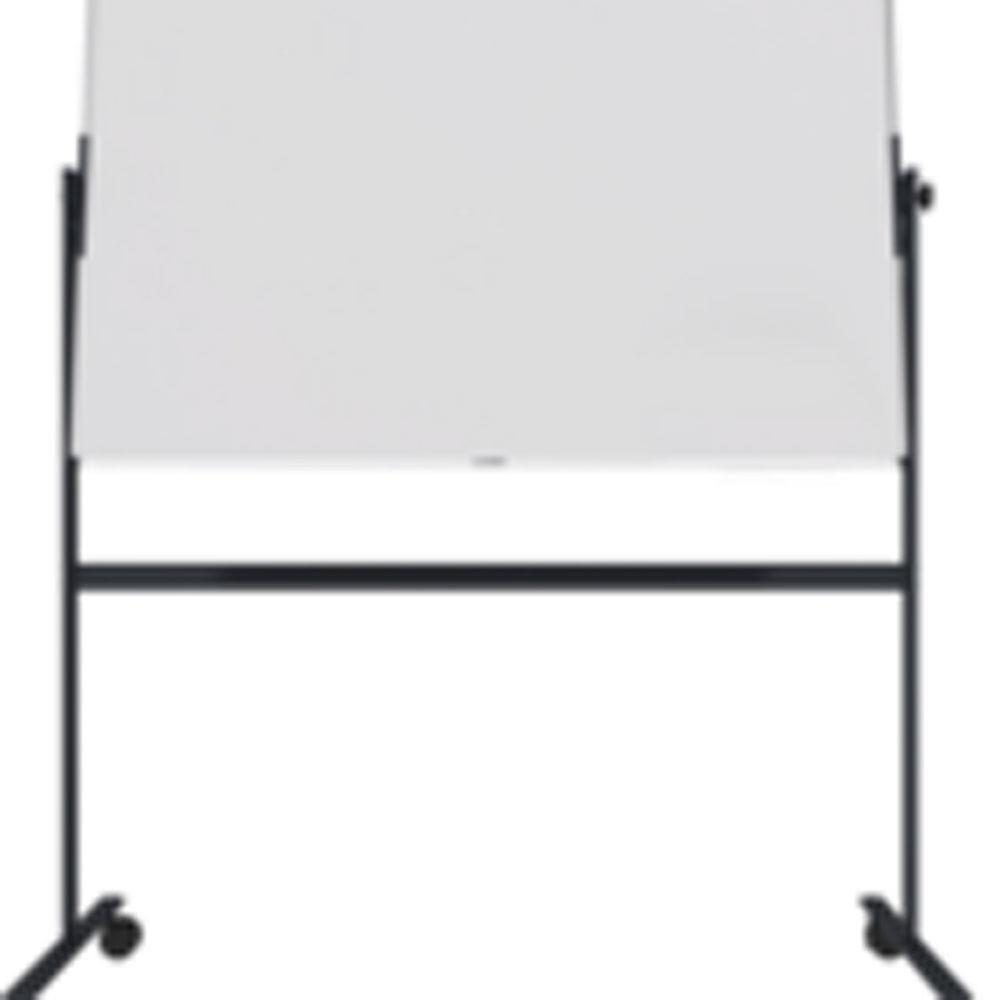 Tableau blanc mobile double face rotatif Legamaster Unit - Surface magntique - Cadre Aluminium - L.100 x H.150 cm