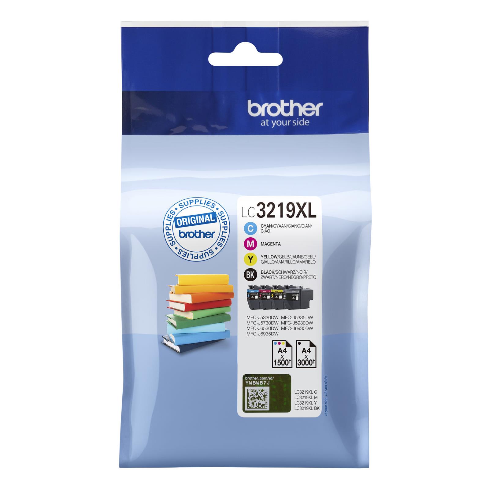 Cartouches de toner - Brother pack de cartouches d'encre lc3219xlvalbp originales