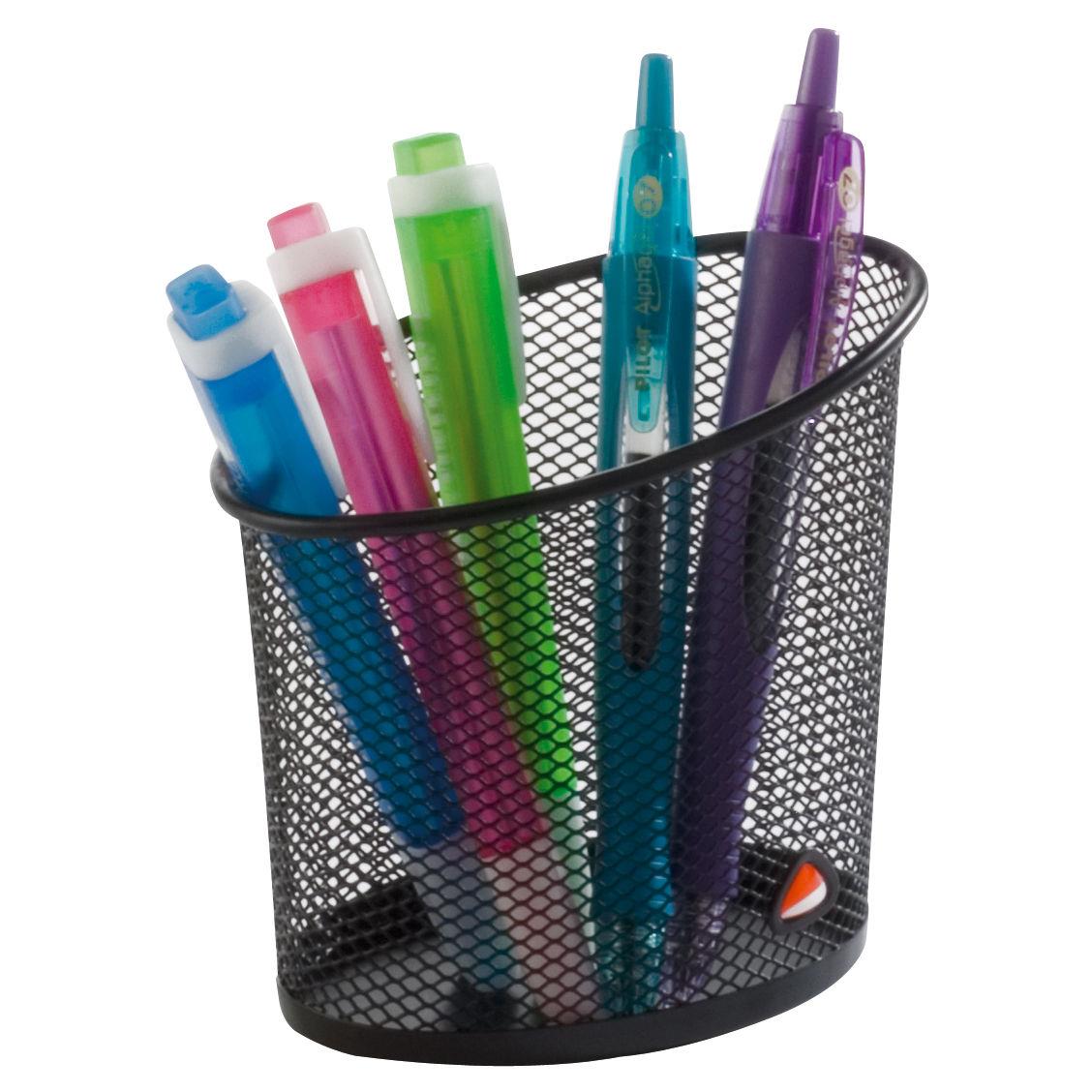 Pot  crayons en mtal Alba Mesh noir