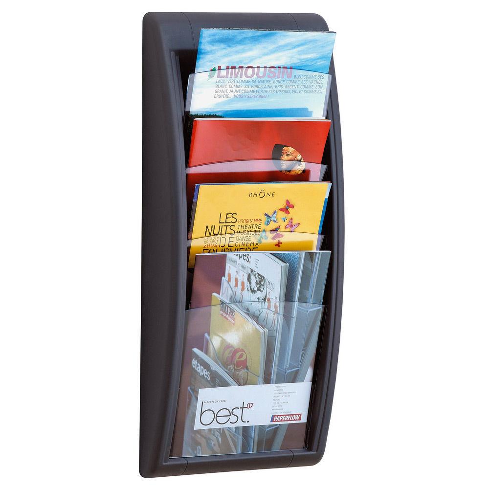 Prsentoir Quick Fit System - Mural - 4 cases A4 - anthracite