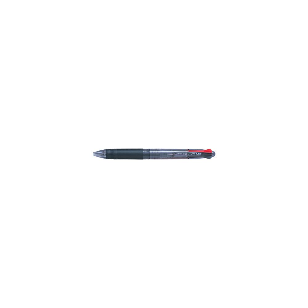 Stylo bille rtractable Pilot Feed GP4 - pointe moyenne - 4 couleurs d'criture: noir, bleu, vert, rouge