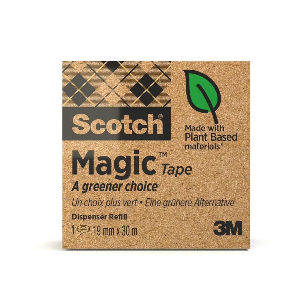 Ruban adhsif invisible Scotch Magic - bague carton recycl - 19 mm x 33 m - boite individuelle