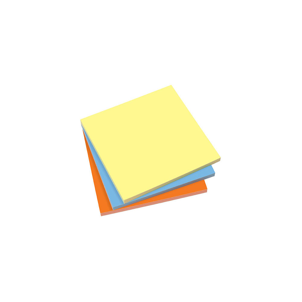 Notes adhrentes Maul 10 x10 cm coloris assortis - 3 blocs de 100