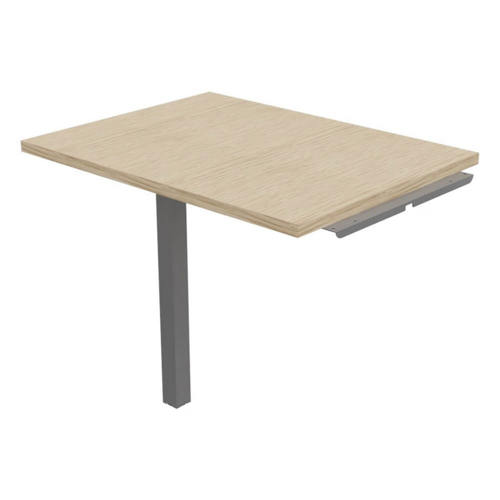 Retour de bureau Osmose + L80 x P60 cm - Plateau Ch�ne - Pieds Aluminium