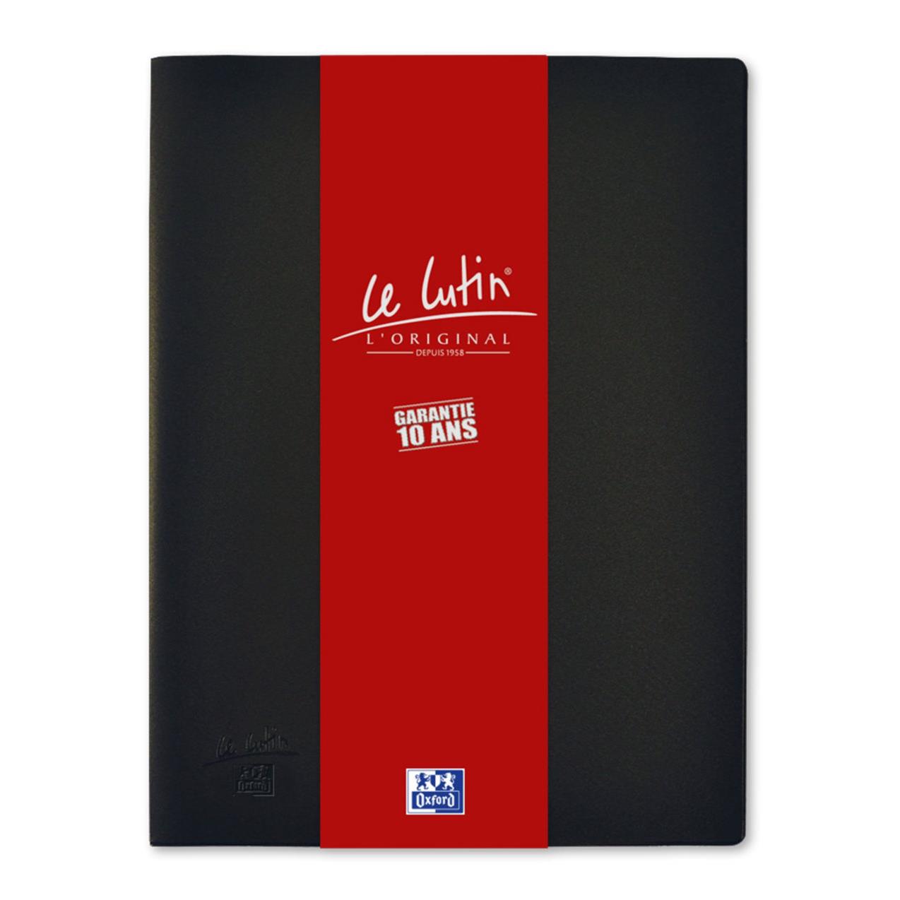 Protge documents  pochettes transparentes Le lutin - 50 pochettes / 100 vues - noir