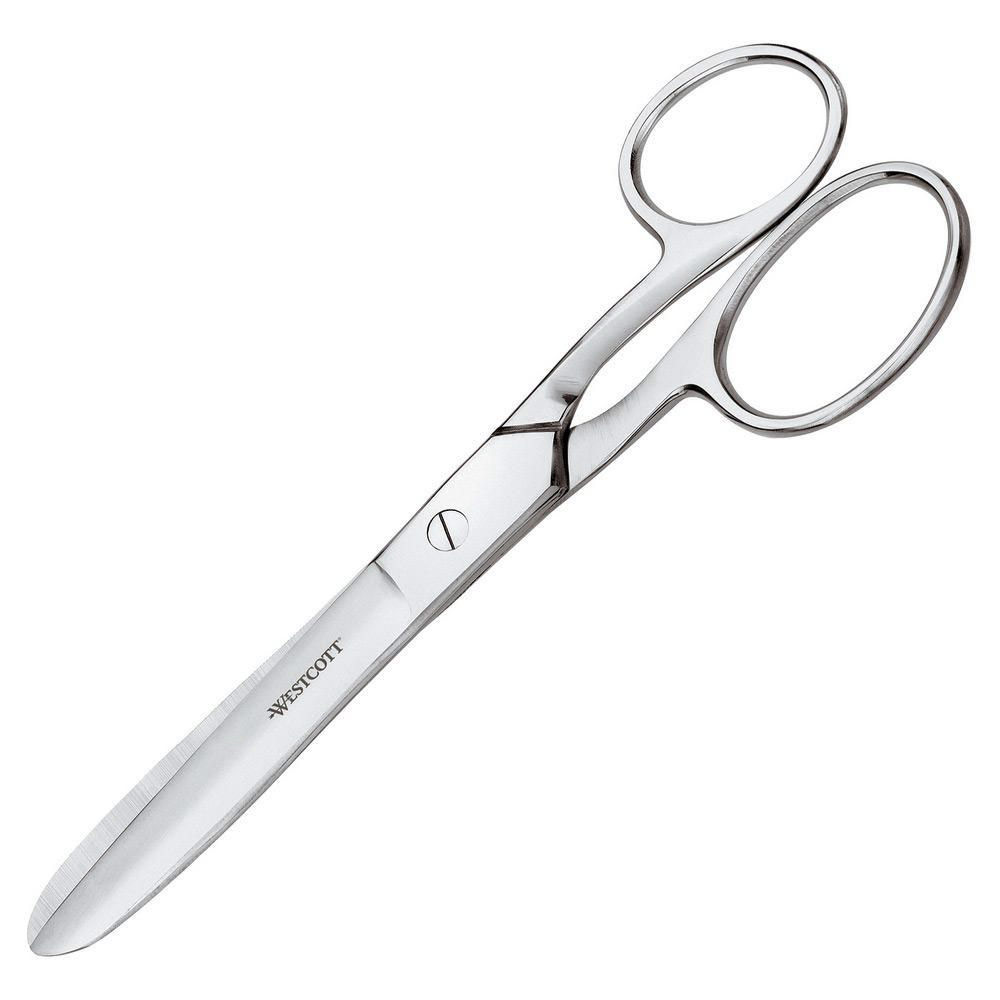 Ciseaux 1er prix acier inox tremp - 17 cm - bouts ronds