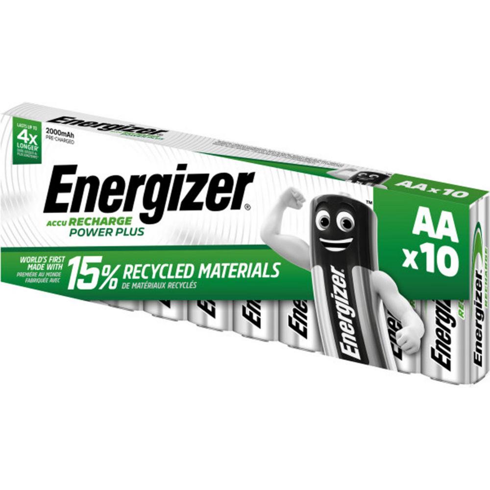 Pile rechargeable AA / HR6 Energizer Power Plus - 2000 mAh - lot de 10 accus