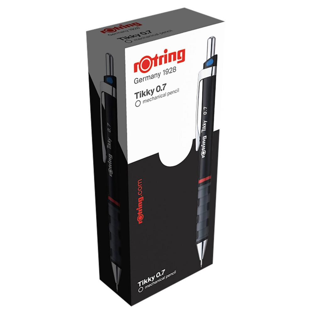 Portemine Tikky Rotring mine 0,7 mm rechargeable - Corps noir avec grip