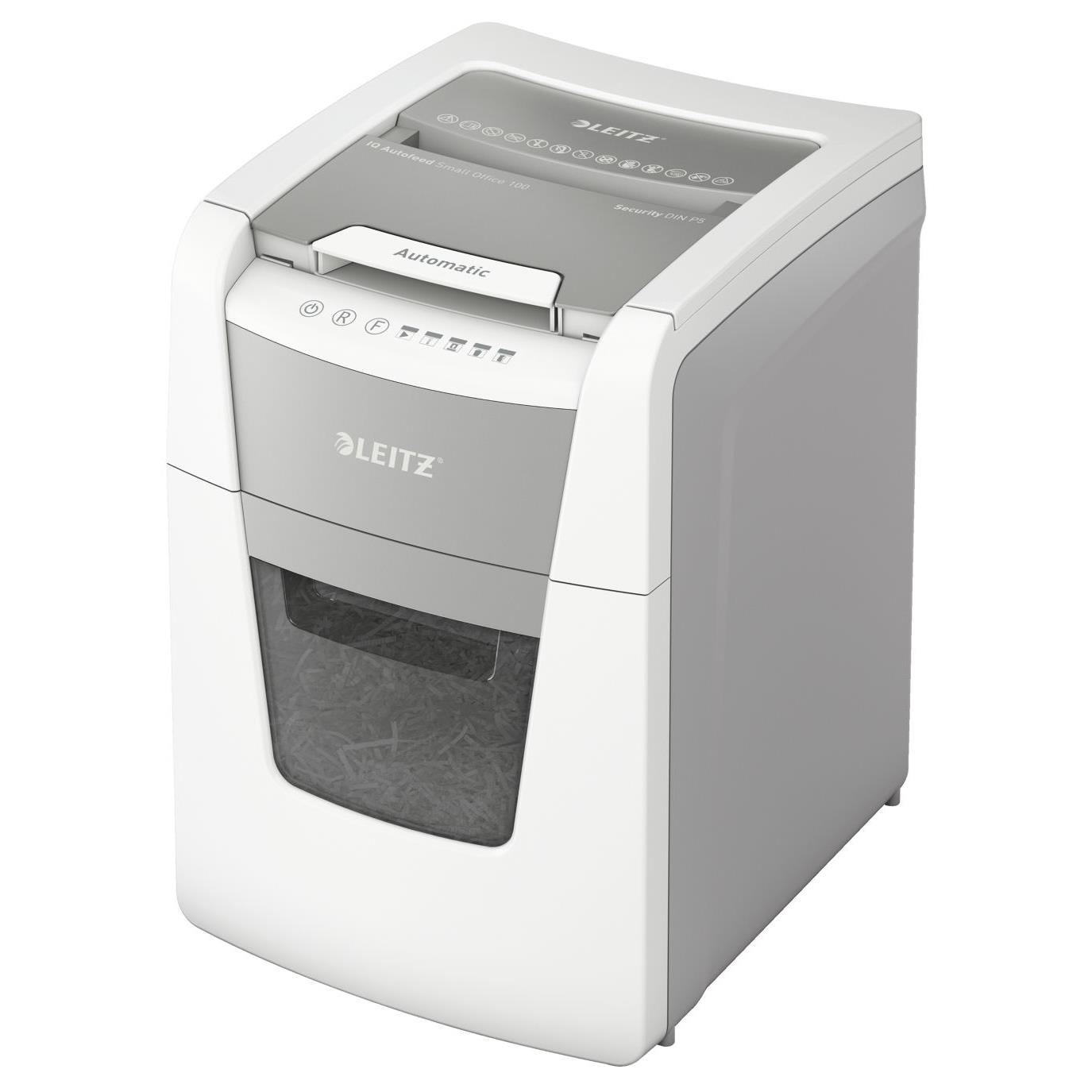 Leitz 80120000 destructeur de papier dcoupage par micro-broyage 22 cm gris, blanc