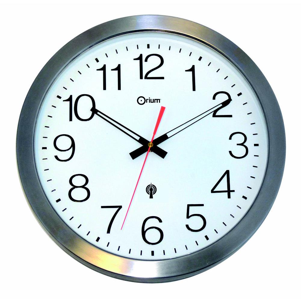 Horloge murale tanche radio-contrle - o 35,5 cm - inox