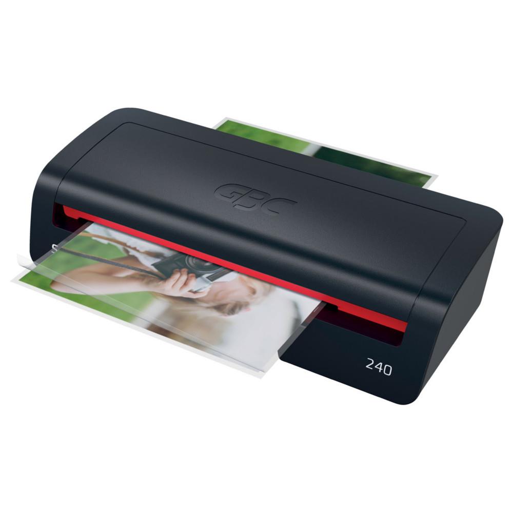 Plastifieuse 240 Home GBC Office A4 - Pochettes de 75 jusqu'� 125 microns - Noir/Rouge