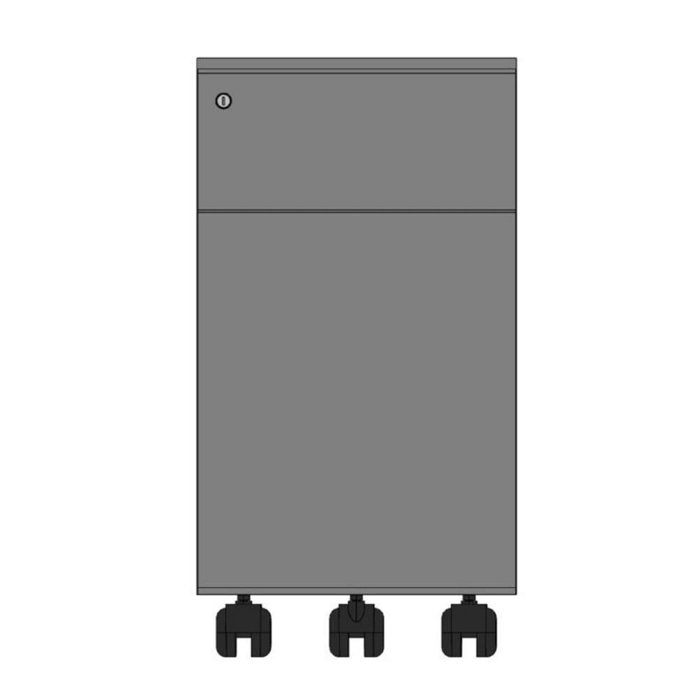 Caisson mobile Mobi petite largeur - M�tal - 2 tiroirs - Anthracite