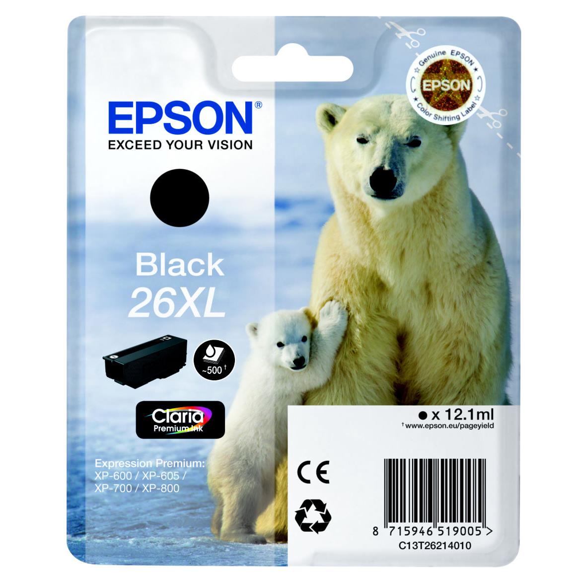 Cartouches pour imprimantes - Epson cartouche "ours polaire" - encre claria premium n (xl)