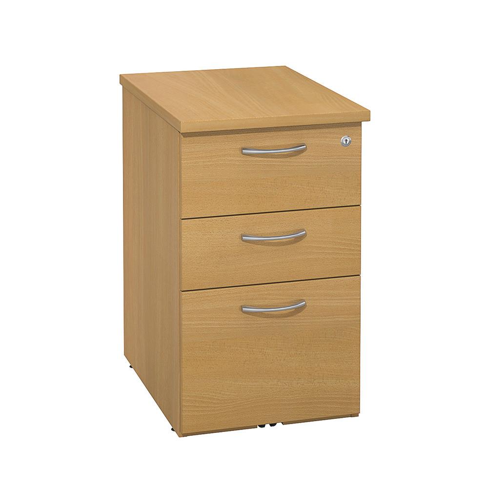 Caisson m�lamin� - NF Environnement - hauteur bureau h�tre - H72 x L 42 x P 60 cm