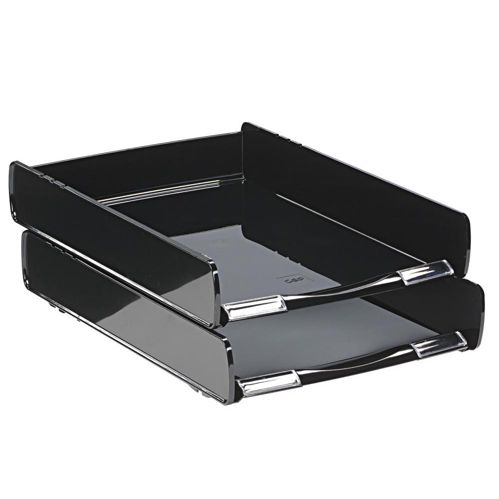 Corbeille courrier Cep Ecoline - 25,5x3,6x37 cm - noir