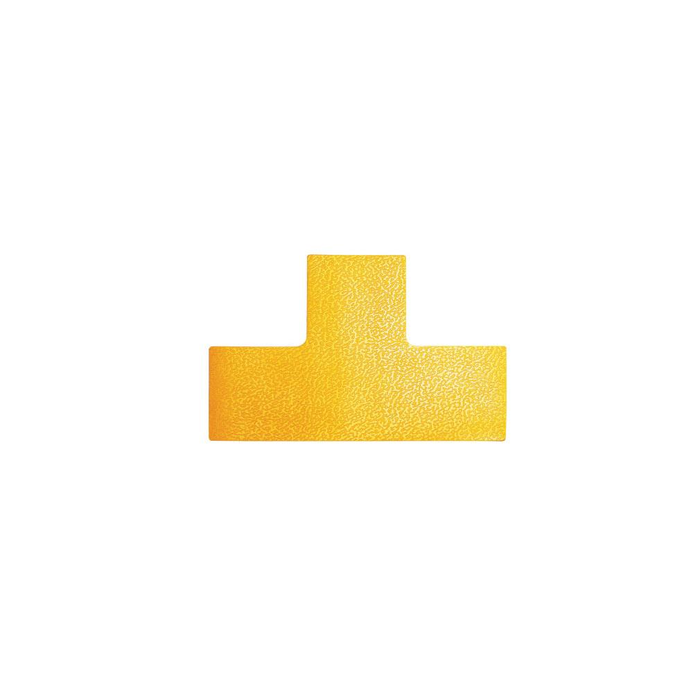 Symbole de marquage au sol permanent Durable - Adhsif antidrapant - T - 15 x 10 cm - Jaune - paquet de 10 units