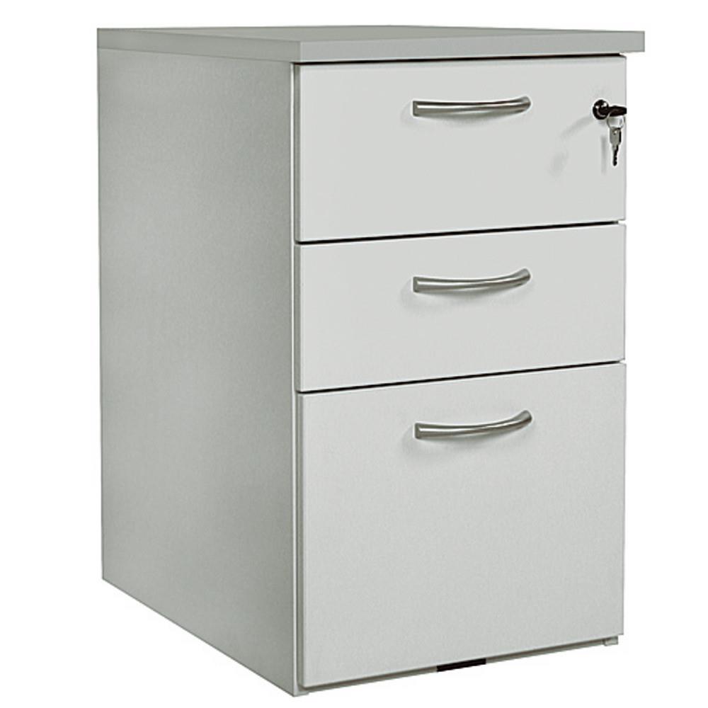 Buronomic Caisson mlamin NF Environnement hauteur bureau Gris - H72 x L 42 x P 80 cm