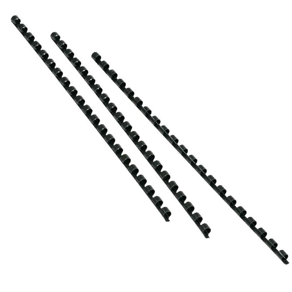 Baguette de reliure spirale plastique CombBind - diamtre 28 mm  pour 240 feuilles- noir - paquet 50 units