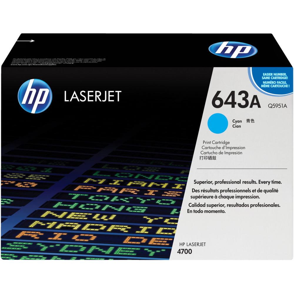 Cartouches de toner - Hp 643a toner laserjet cyan authentique
