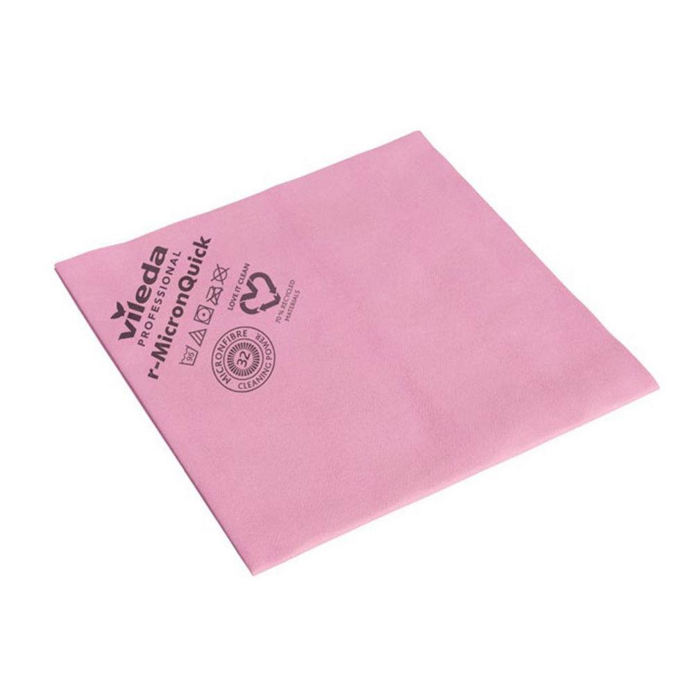 Lavette microfibre Vileda non tisse - usage long - Rouge - Sachet de 5