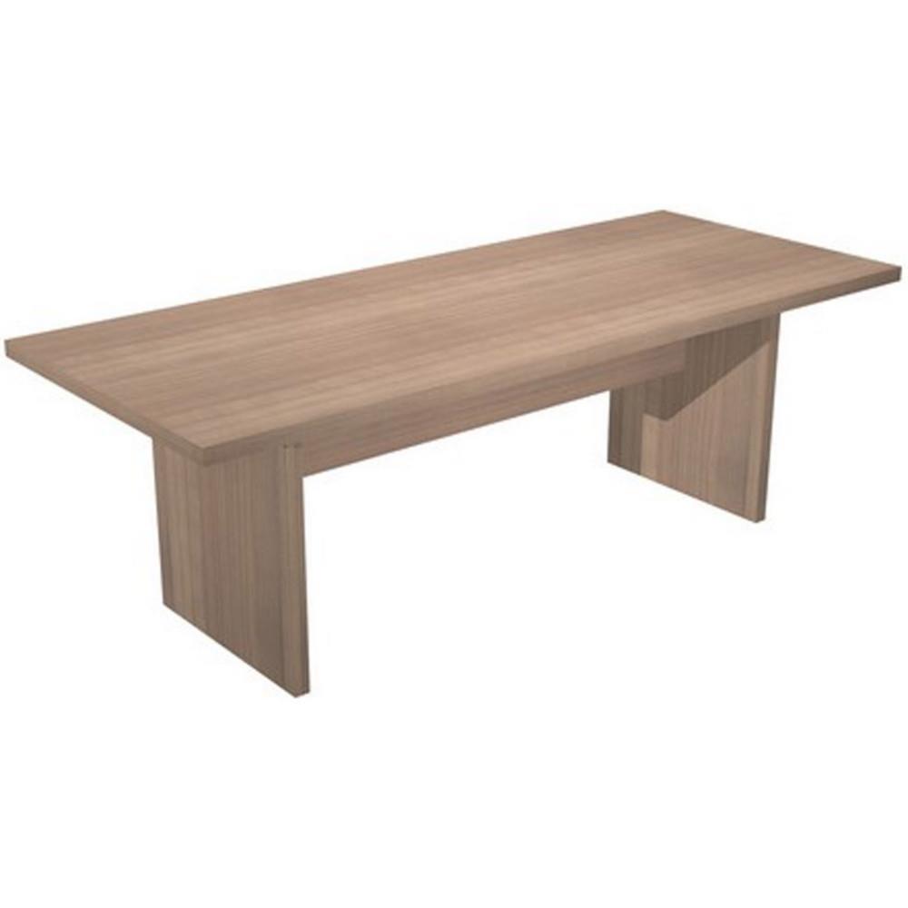 Table de r�union �cho L220 x 100 cm pieds panneaux - Noyer