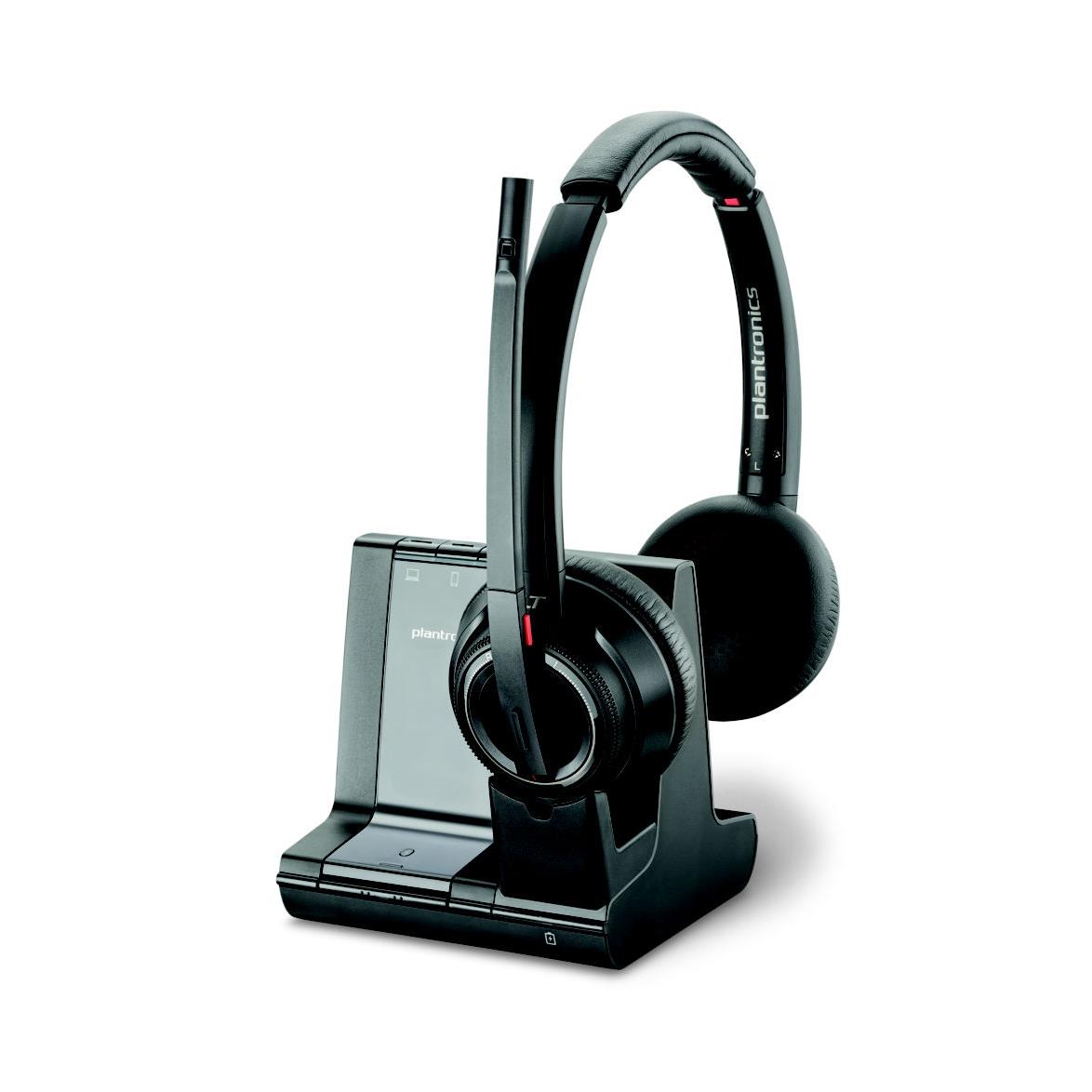 Casque sans fil + Station de recharge - Poly Savi 8220 Office MS Duo - Noir