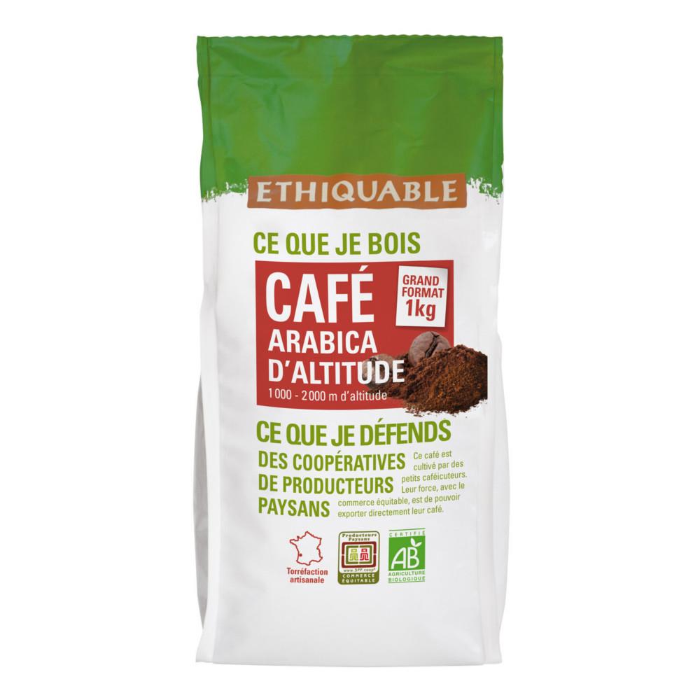 Caf moulu Honduras arabica bio Ethiquable - sachet de 1 kg