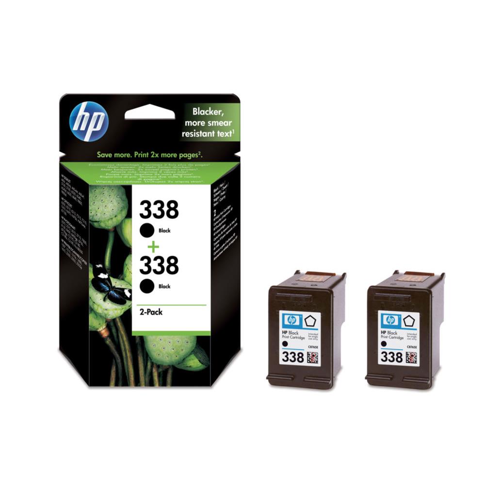 Cartouches pour imprimantes - Hp 338 cartouche d'encre 2 pice(s) original rendement lev (xl) noir