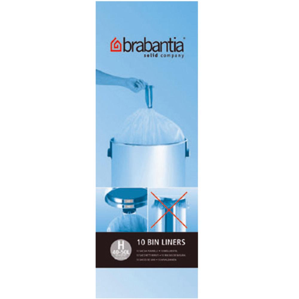 Sacs poubelle plastique  - 50 L - blanc - rouleau de 10