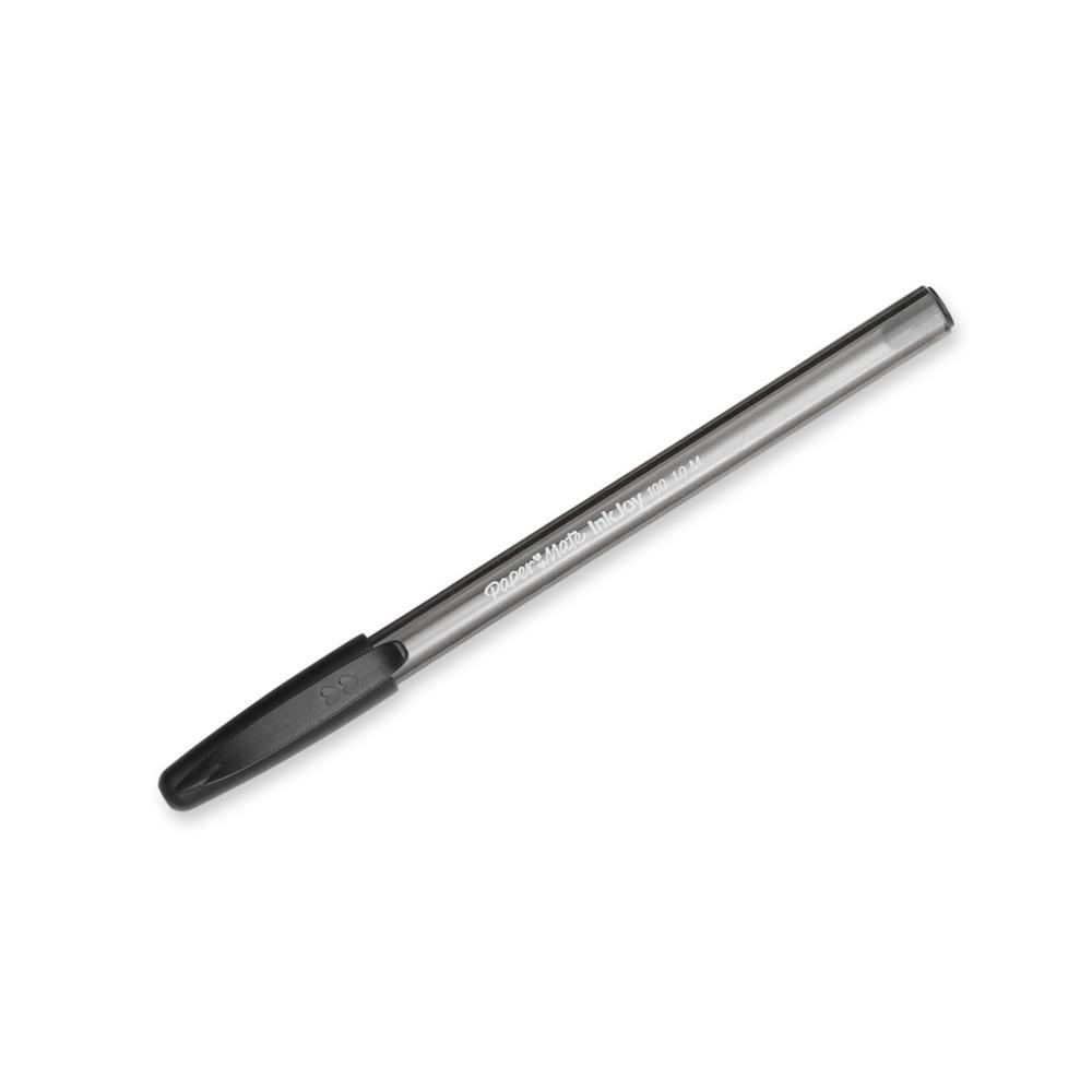 Stylo bille Papermate INKJOY 100 -  capuchon - pointe moyenne - encre ULV noire