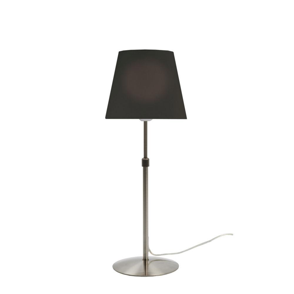 Lampe de bureau Aluminor Luminaires Elenza 12 W Culot E27 - Pied alu et abat-jour noir