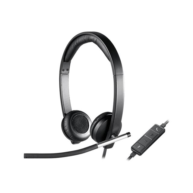 Casque USB Logitech Stereo H650e - Micro-casque - sur-oreille - filaire