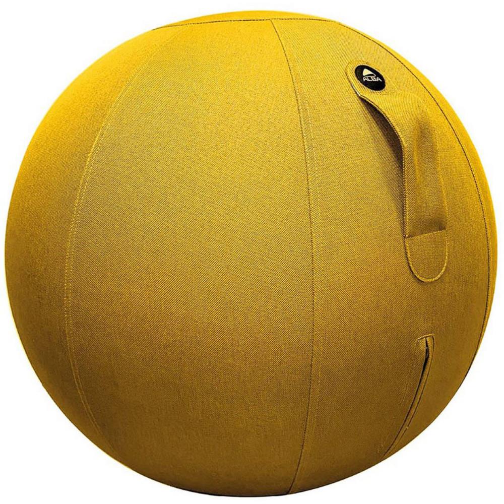 Si�ge ballon ergonomique pour bureau Alba Ergo Ball - Housse tissu Jaune Safran