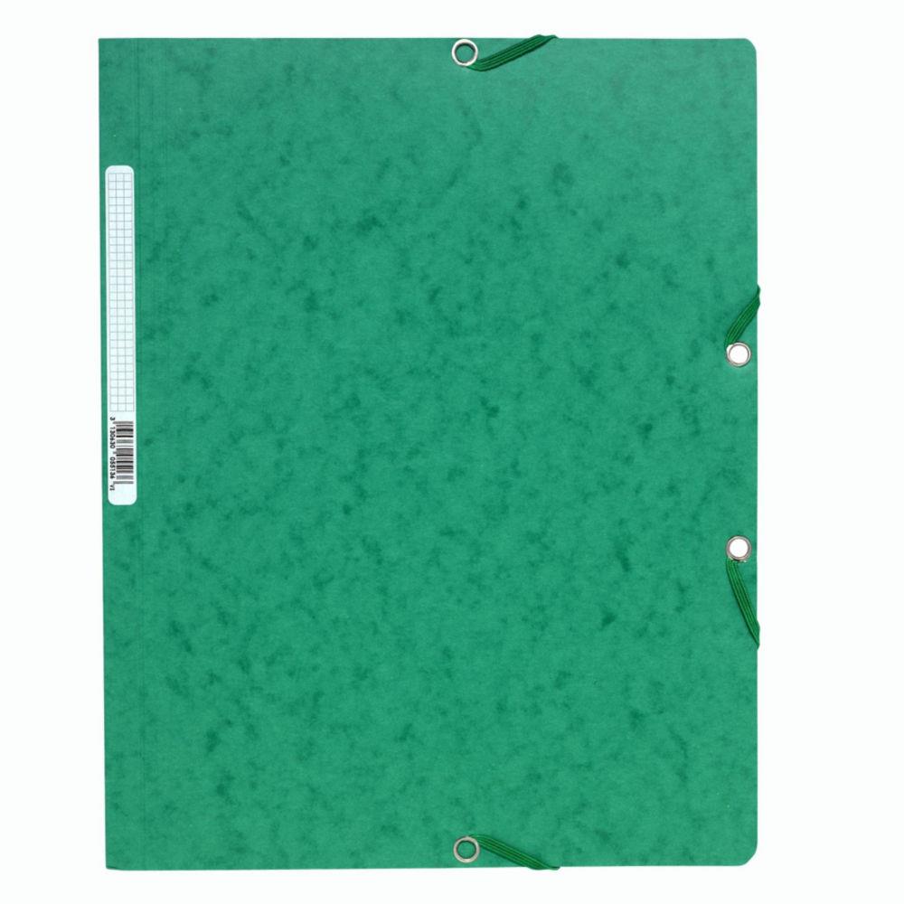 Chemise Exacompta ;Nature Future A4  fermeture lastique sans rabat - 250 feuilles - 240 x 320 mm -  carte - vert