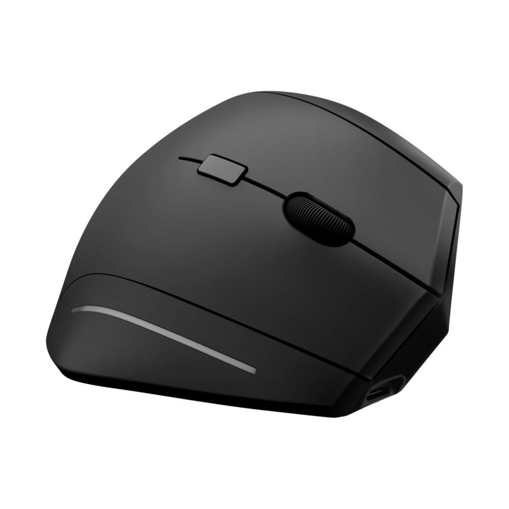 Souris ergonomique TNB verticale pour droitier sans fil rechargeable - Bluetooth + USB-A - Noir