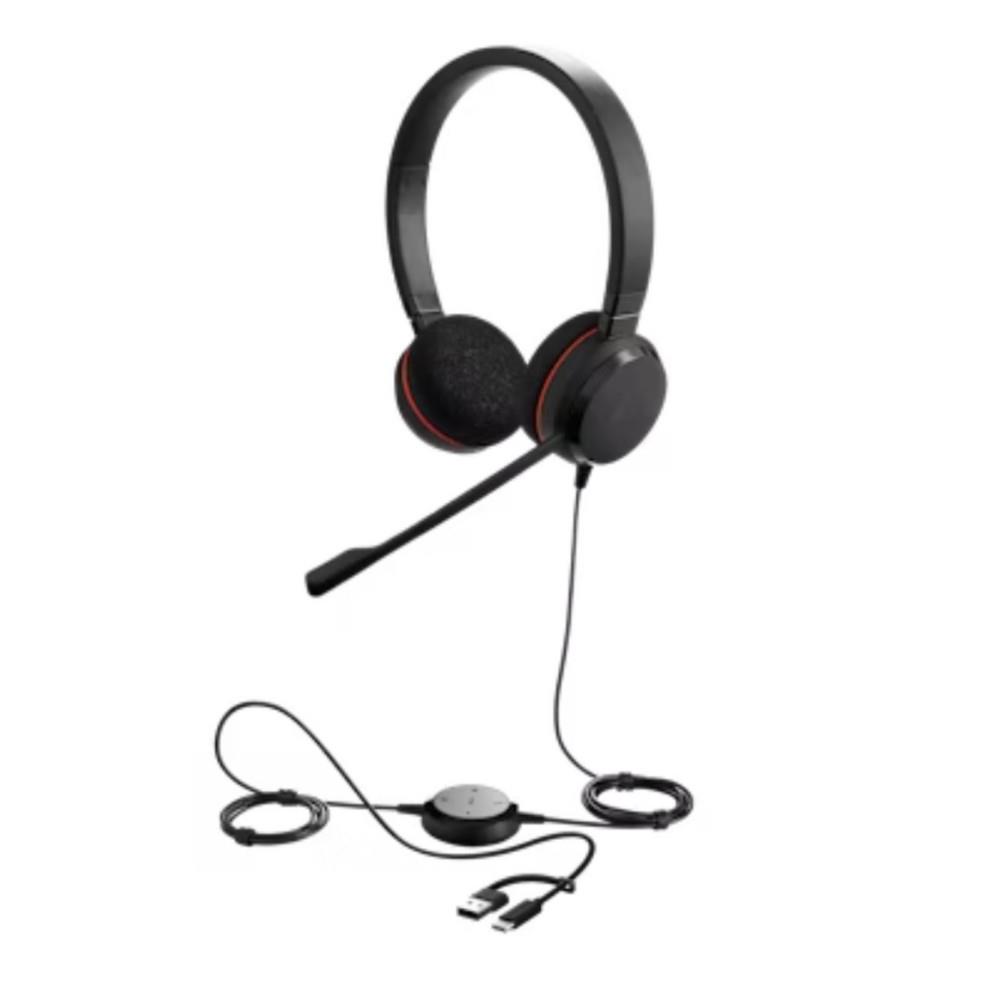 20 Evolve Jabra SE Jabra MS Duo Casque filaire USB-C / USB-A