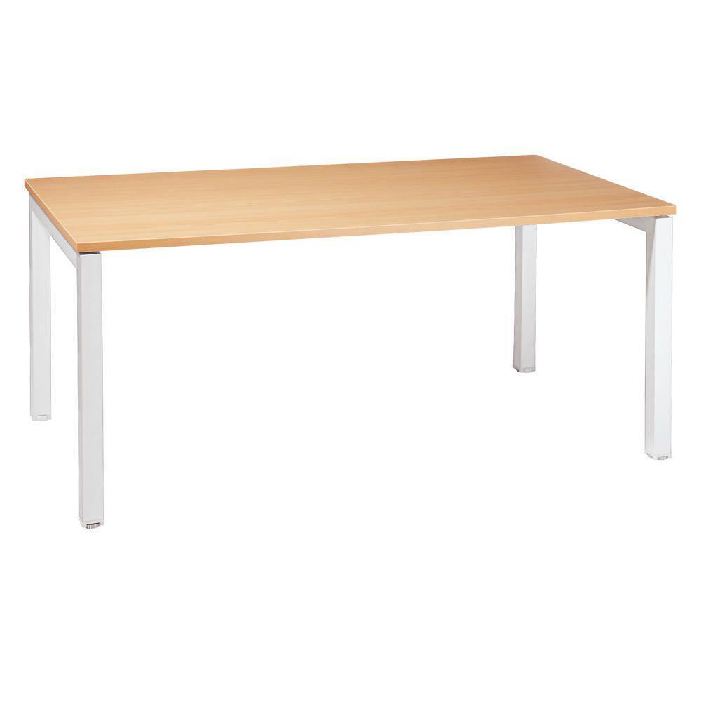 Bureau Java 140 x 80 cm  Plateau H�tre Pi�tement Arche Blanc