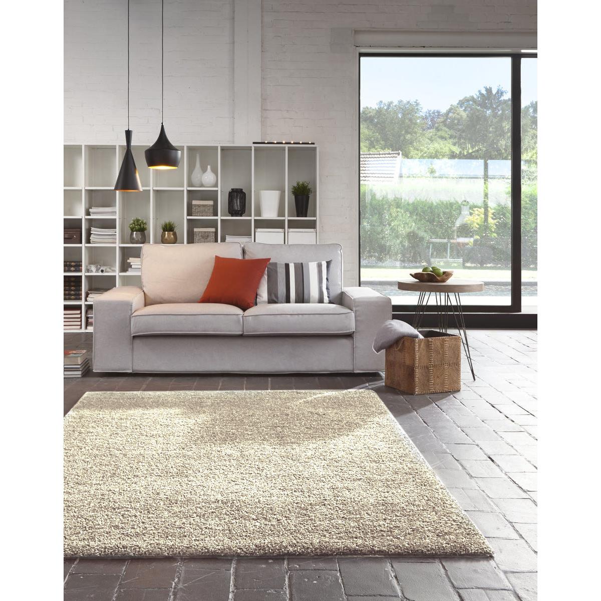 Tapis dco Dolce pour l'intrieur - 100% polypropylne - 120 x 170 cm - beige
