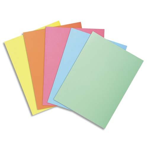 Sous-chemise Exacompta Super 60 - 60 g - coloris assortis pastels - 22 x 31 cm - paquet de 250