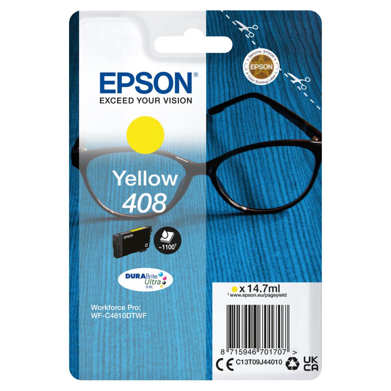 Cartouches pour imprimantes - Epson singlepack yellow 408 durabrite ultra ink