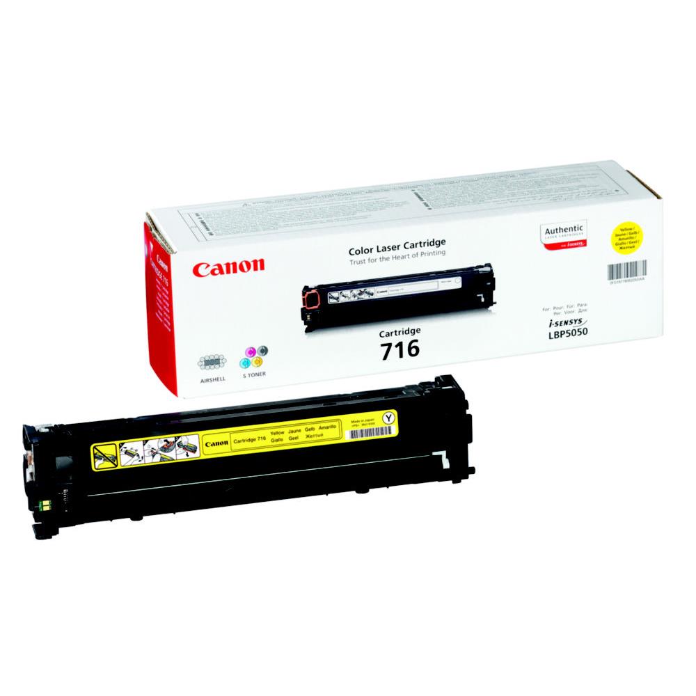 Cartouches de toner - Canon 716 y cartouche de toner 1 pice(s) original jaune