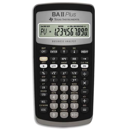 Calculatrice financi�re Texas Instrument Texas Ba-II-Plus - 10 chiffres - memoire 10mo - comptabilit� gestion