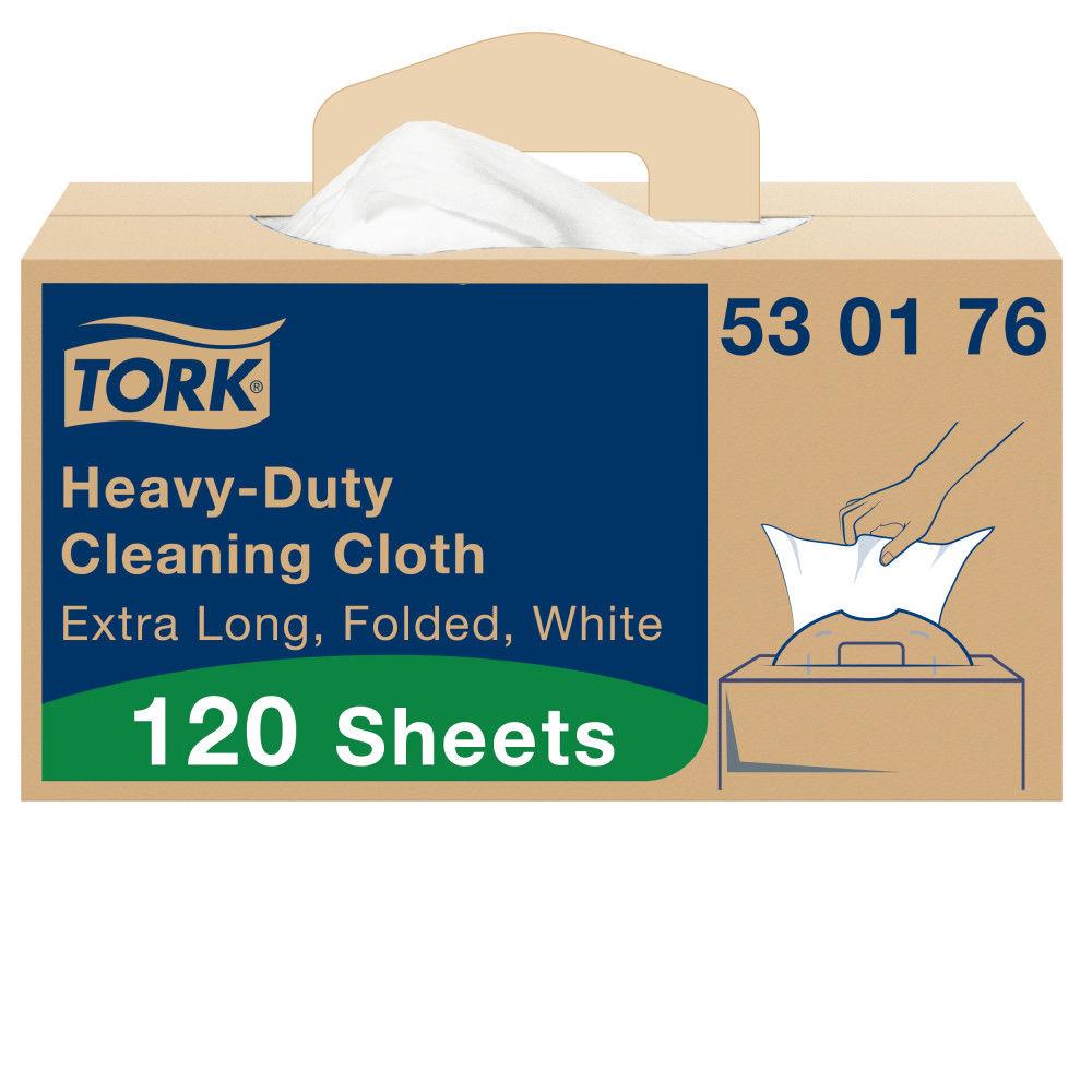 Papier d?essuyage multi-usage Tork Premium 530, simple paisseur, 120 feuilles  - 530176 - Blanc
