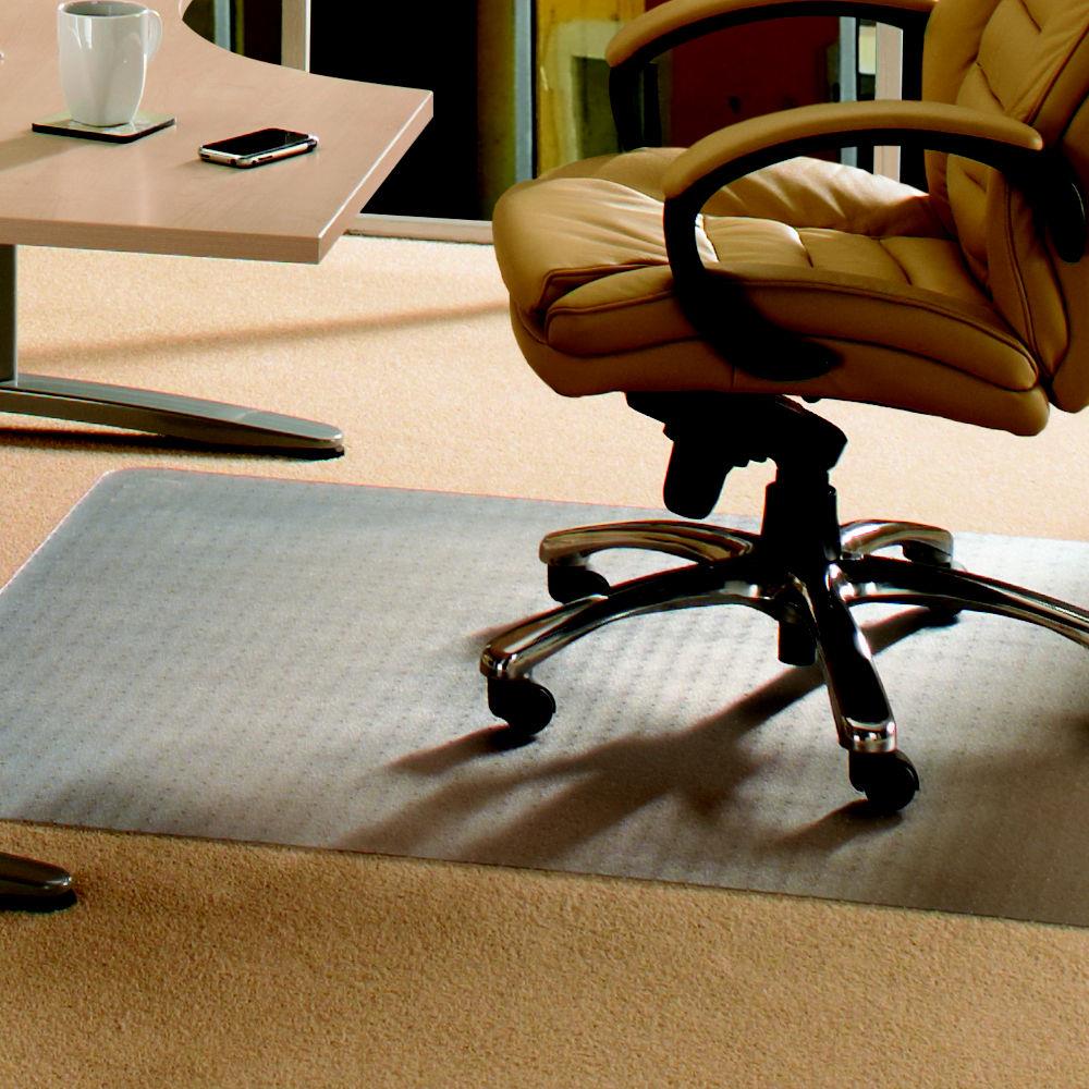 Tapis de sol - EvolutionMat - rectangulaire - 900 mm x 1 200 mm - polymres renforcs - 50 % de matriaux recycls - pour moquette - transparent